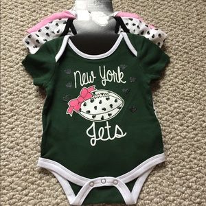 New York Jets 3pk Onsies‎ Size 0-3 months
